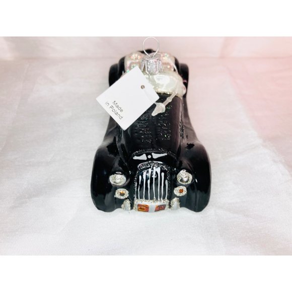 NEW Hand-Painted Roadster Blown Glass Christmas Car Ornament 2002 – Poland-Made - Picture 4 of 10